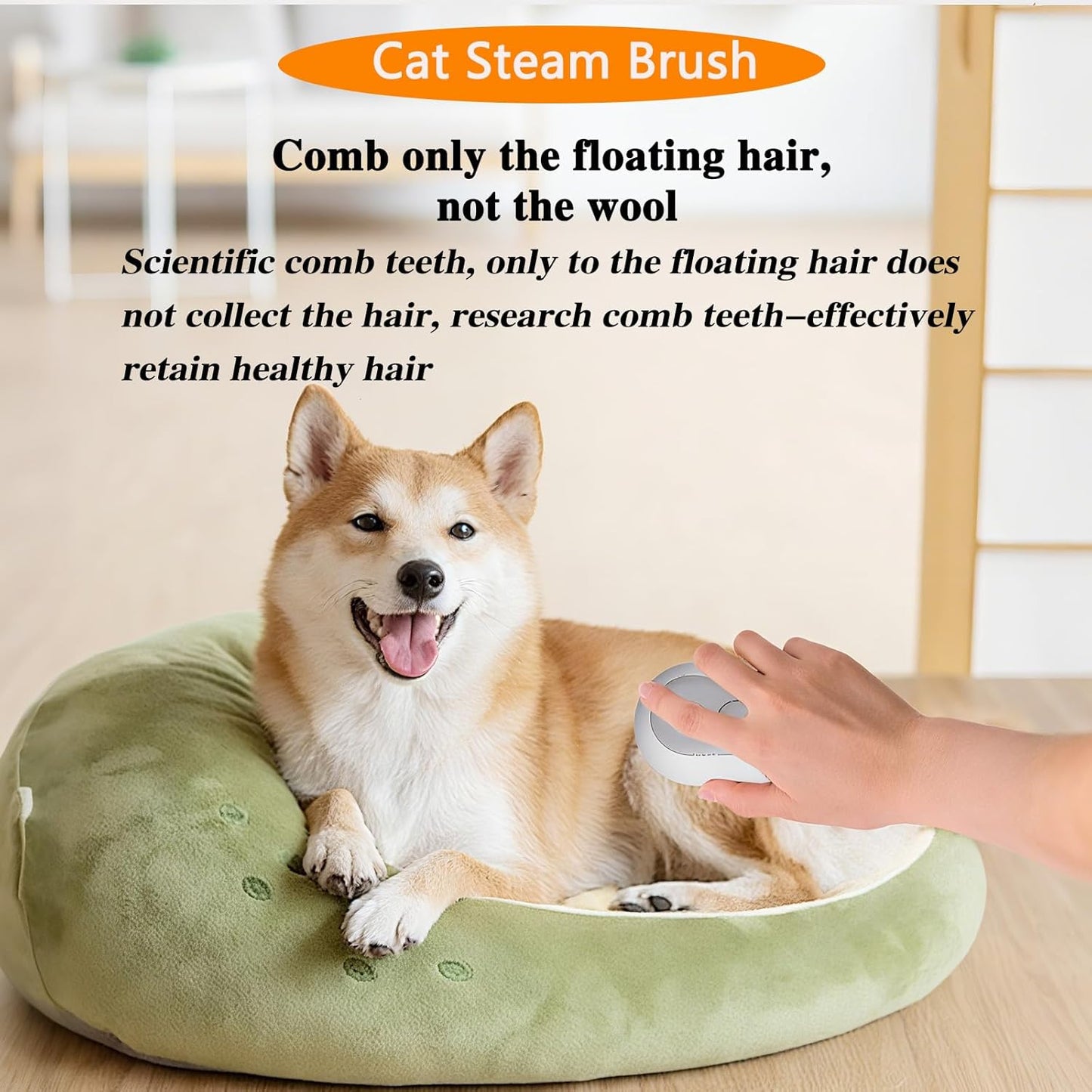 Cat Steam Brush for Shedding, 3 in 1 Cat Brush for Long or Short Haired Cats & Dogs, Steam Hair Brush with Spray Function & One-Click Cleaning Button Easy to Removes Loose Fur, Cat Grooming Brush Suitable for All Hair Pets