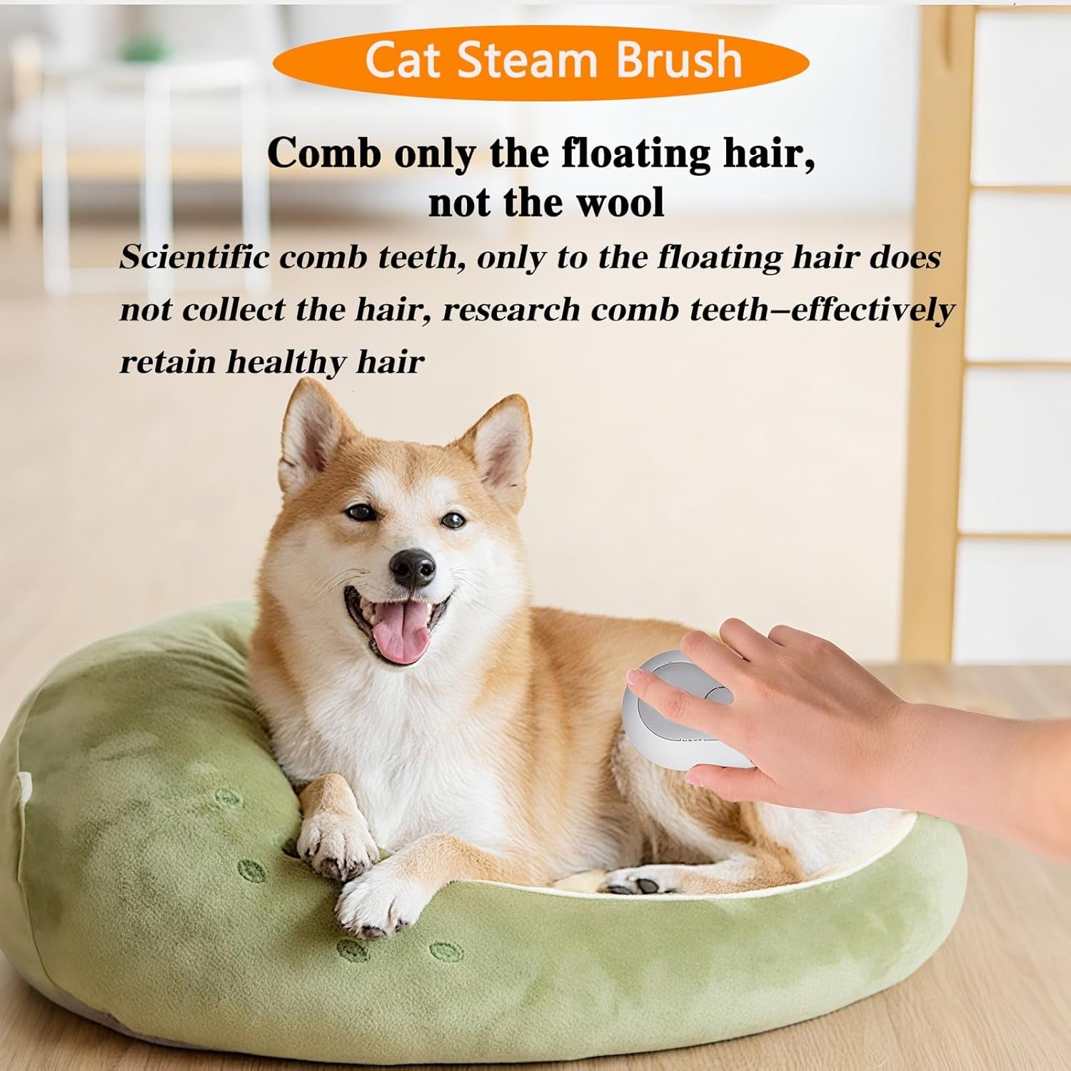 Cat Steam Brush for Shedding, 3 in 1 Cat Brush for Long or Short Haired Cats & Dogs, Steam Hair Brush with Spray Function & One-Click Cleaning Button Easy to Removes Loose Fur, Cat Grooming Brush Suitable for All Hair Pets