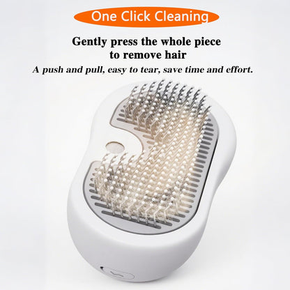 Cat Steam Brush for Shedding, 3 in 1 Cat Brush for Long or Short Haired Cats & Dogs, Steam Hair Brush with Spray Function & One-Click Cleaning Button Easy to Removes Loose Fur, Cat Grooming Brush Suitable for All Hair Pets
